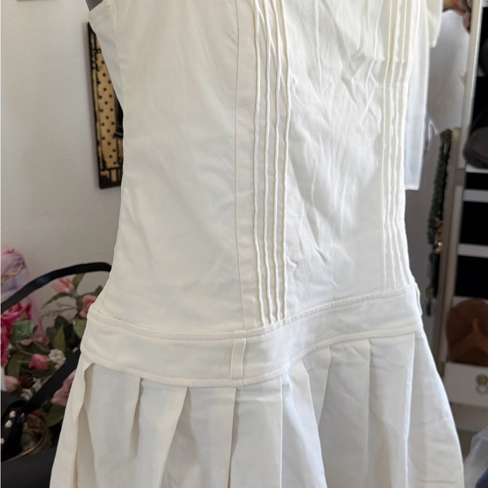 White Womans Pleated Sundress wild fable - Picture 1 of 15